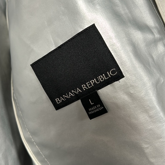 Banana Republic Water- resistant linen cotton blend rain coat, jacket size L - Picture 13 of 15